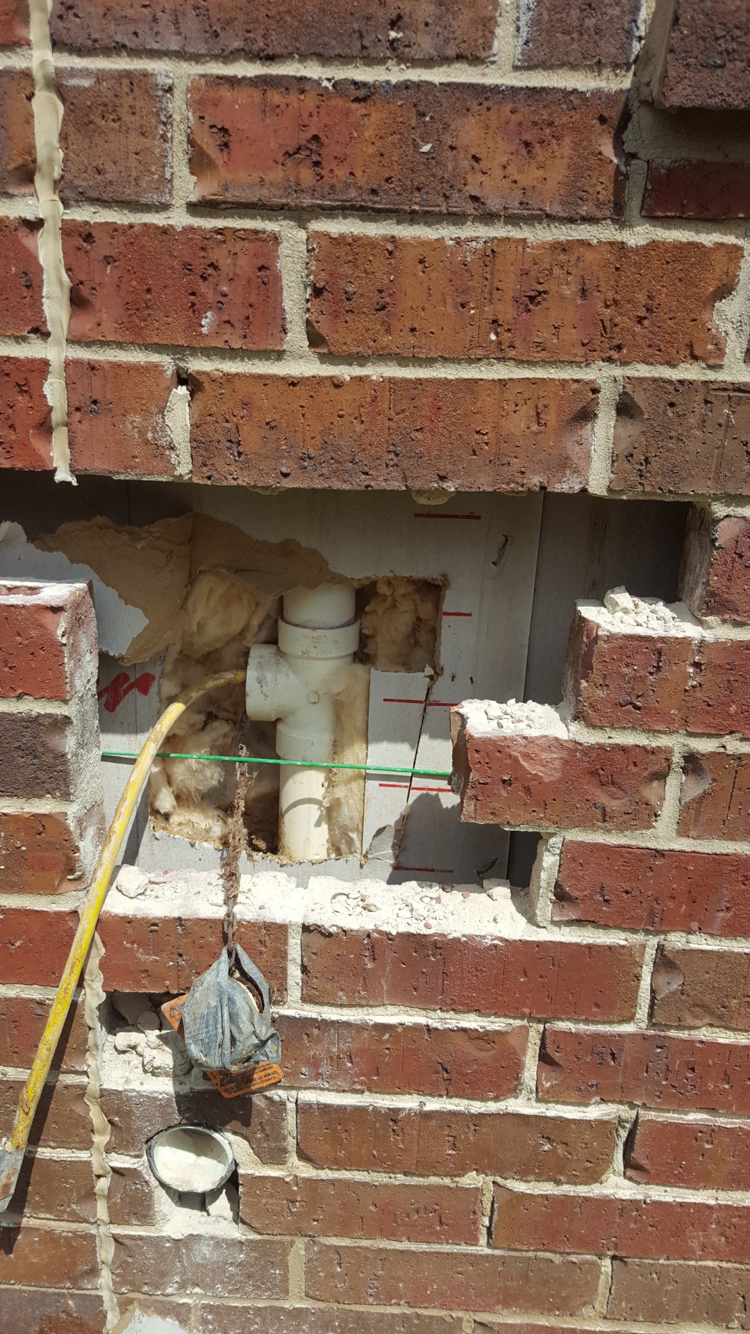 Pluming brick work